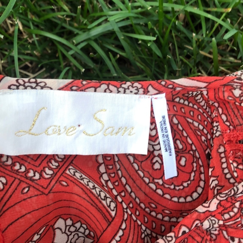Anthropology Love Sam red top - Picture 3 of 7